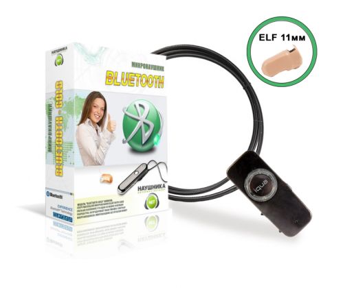 Комплект Bluetooth IQUA + микронаушник «ELF»
